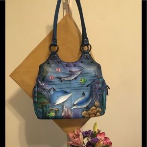 Anuschka “Blue Sea Life” Satchel